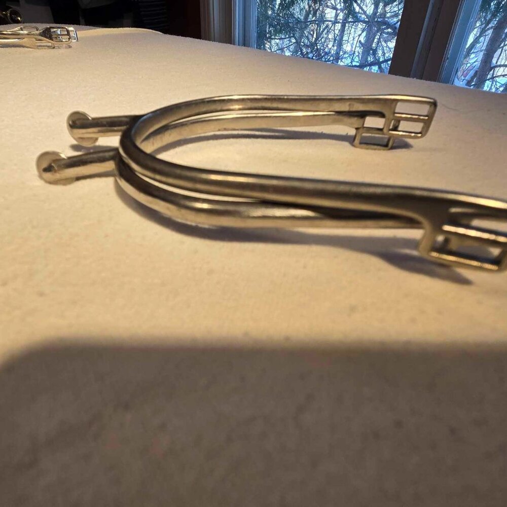 2 sets- high quality stainless steel spurs, dressage, polo, jumping